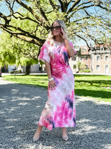 Robe longue Alicia - Rose