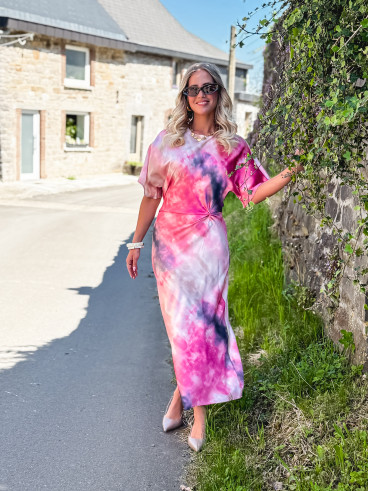 Robe longue Alicia - Rose