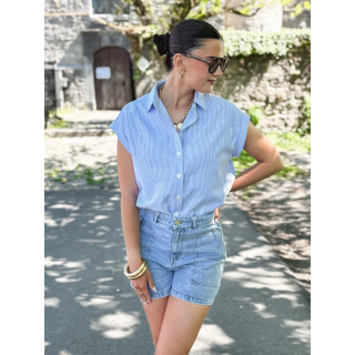 Short en jeans Estela - Bleu