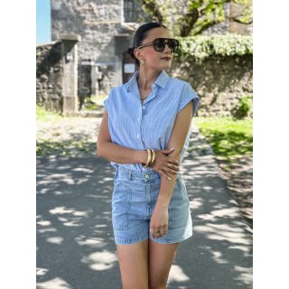 Short en jeans Estela - Bleu