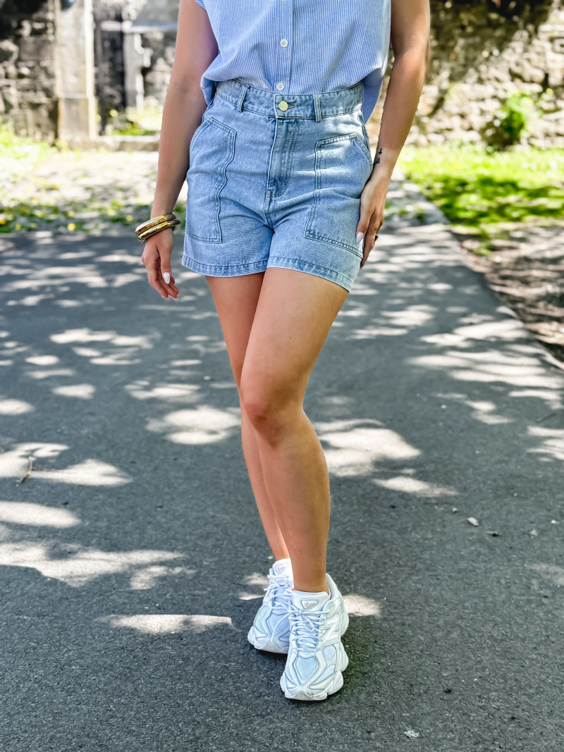 Short en jeans Estela - Bleu