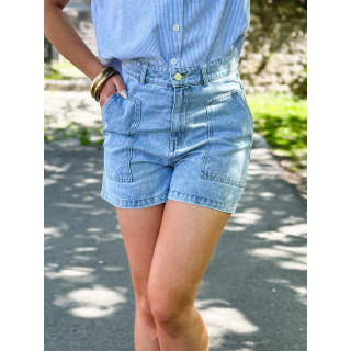 Short en jeans Estela - Bleu