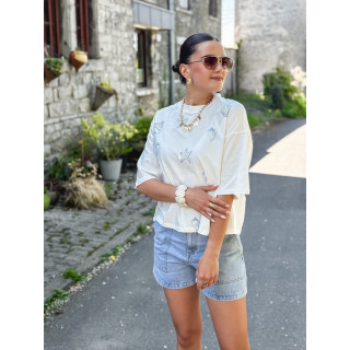 Short en jeans Estela - Bleu