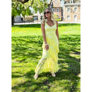 Robe en longue Sally - Jaune