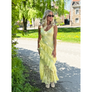 Robe en longue Sally - Jaune