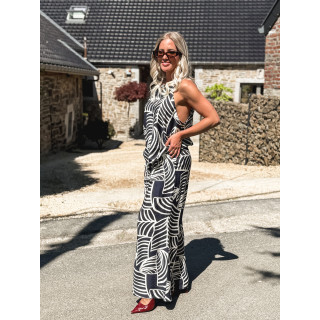 Pantalon à motifs Manon - Bleu marine