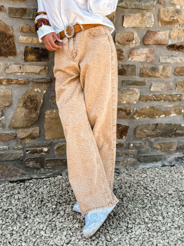 Jeans à motifs Louane - Camel