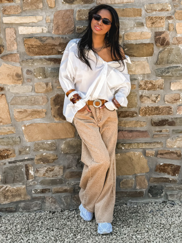 Jeans à motifs Louane - Camel