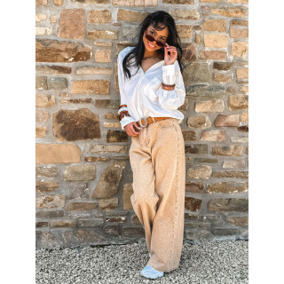Jeans à motifs Louane - Camel