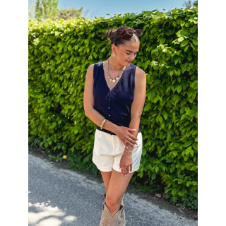 Gilet sans manches Iris - Bleu marine
