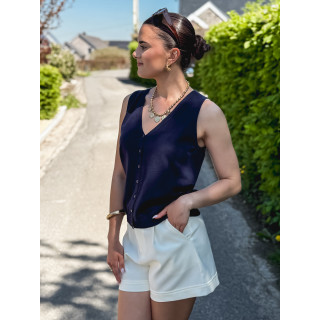 Gilet sans manches Iris - Bleu marine