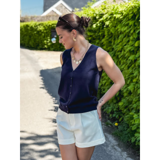 Gilet sans manches Iris - Bleu marine