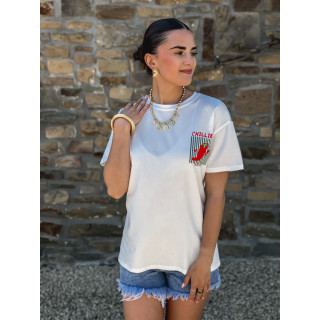 T-shirt Chillies - Blanc