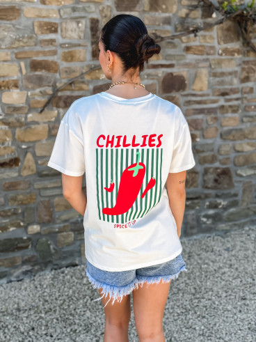 T-shirt Chillies - Blanc