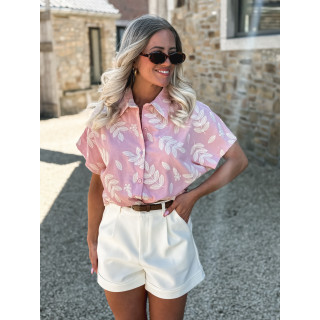 Chemise à motifs Nalya - Rose