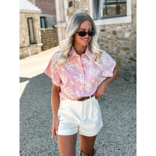Chemise à motifs Nalya - Rose