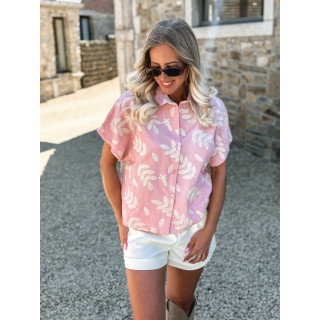Chemise à motifs Nalya - Rose