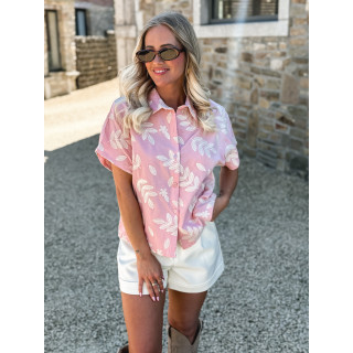 Chemise à motifs Nalya - Rose
