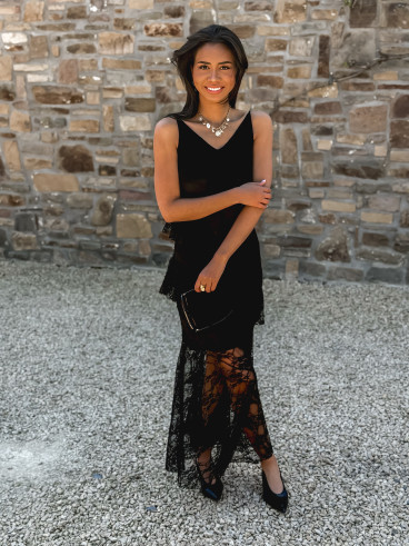 Robe longue Sally - Noir