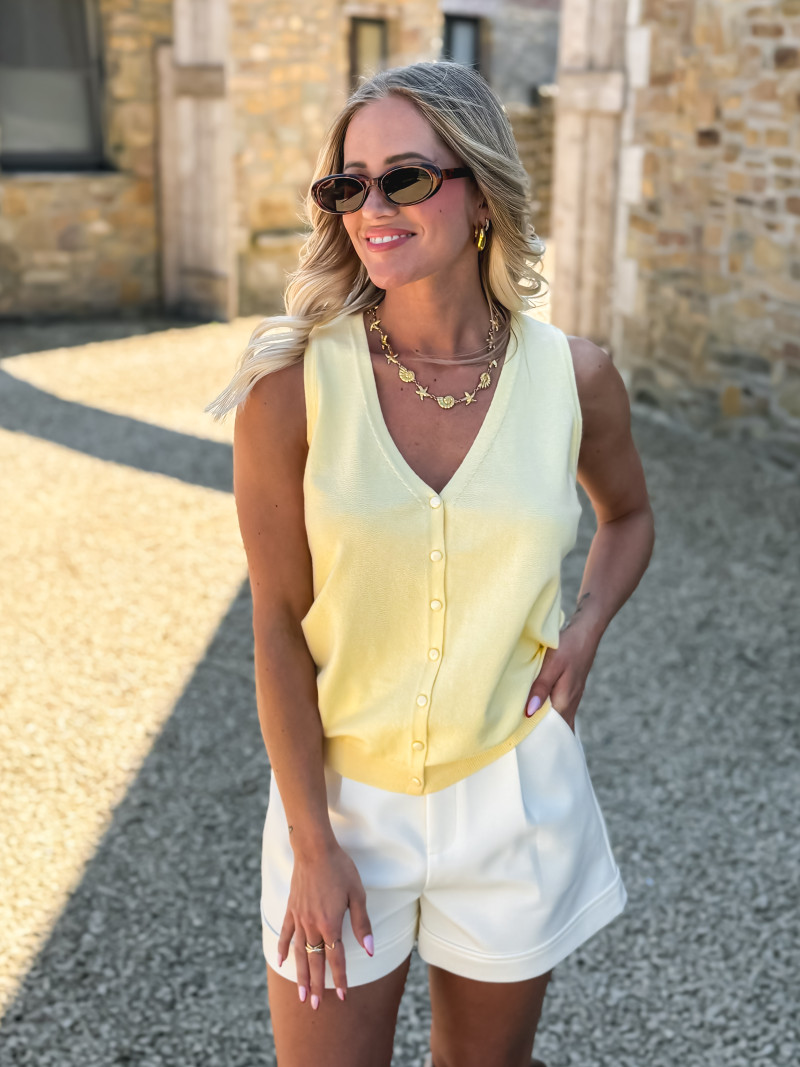 Gilet sans manches Iris - Jaune
