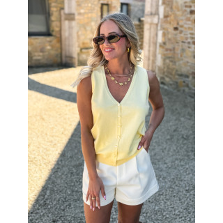 Gilet sans manches Iris - Jaune