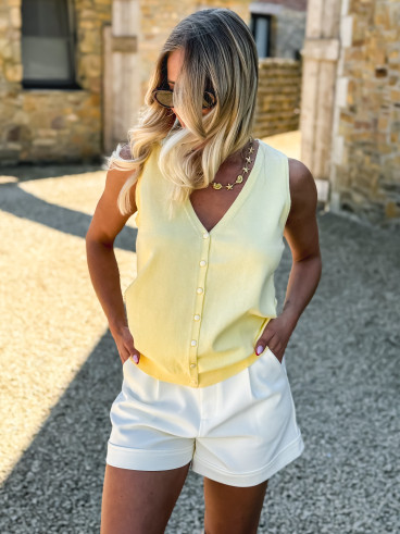 Gilet sans manches Iris - Jaune