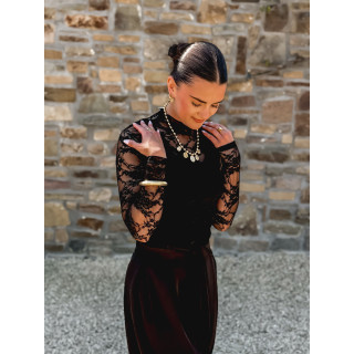 Blouse en dentelle Milaya - Noir