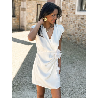 Robe courte Evely - Ecru