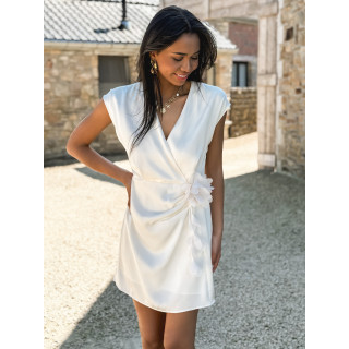 Robe courte Evely - Ecru