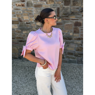 Blouse manches courtes Valda - Rose