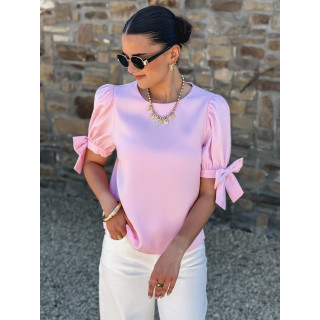 Blouse manches courtes Valda - Rose