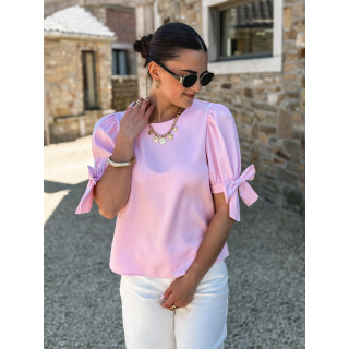 Blouse manches courtes Valda - Rose
