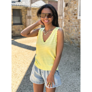 Pull sans manches Malory - Jaune
