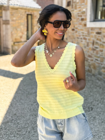 Pull sans manches Malory - Jaune