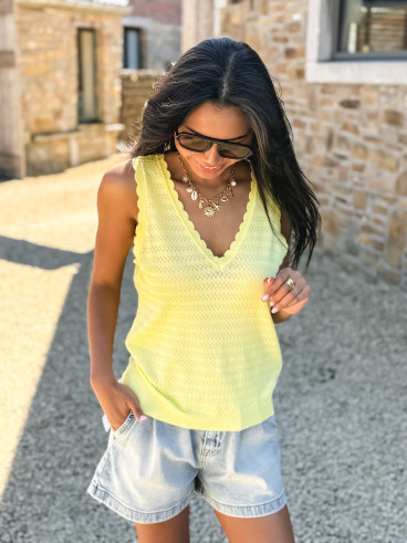Pull sans manches Malory - Jaune