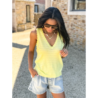 Pull sans manches Malory - Jaune