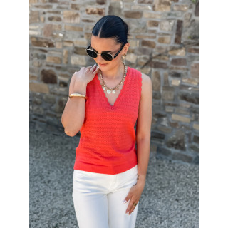 Pull sans manches Malory - Corail