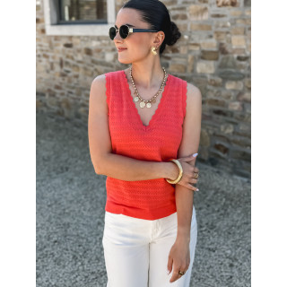 Pull sans manches Malory - Corail