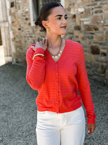 Gilet Yoline - Corail