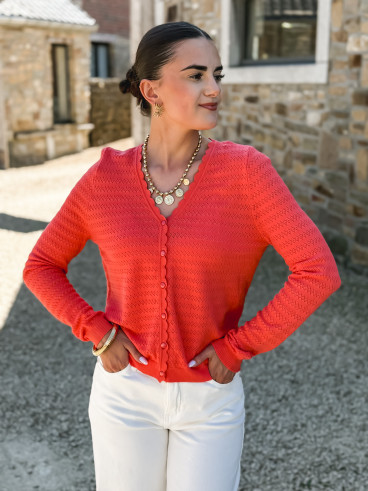 Gilet Yoline - Corail