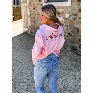 Chemise manches courtes Corazon - Rose