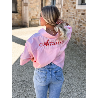 Chemise manches courtes Corazon - Rose