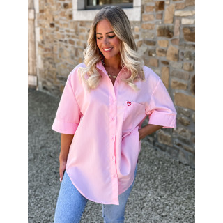 Chemise manches courtes Corazon - Rose