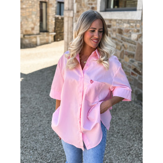Chemise manches courtes Corazon - Rose