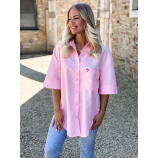 Chemise manches courtes Corazon - Rose