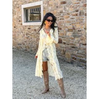 Gilet long Paulette - Jaune