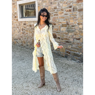Gilet long Paulette - Jaune