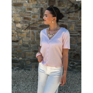 Gilet Iris - Rose poudré