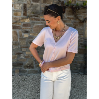 Gilet Iris - Rose poudré