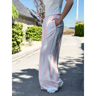 Pantalon ligné Maddalena - Rose